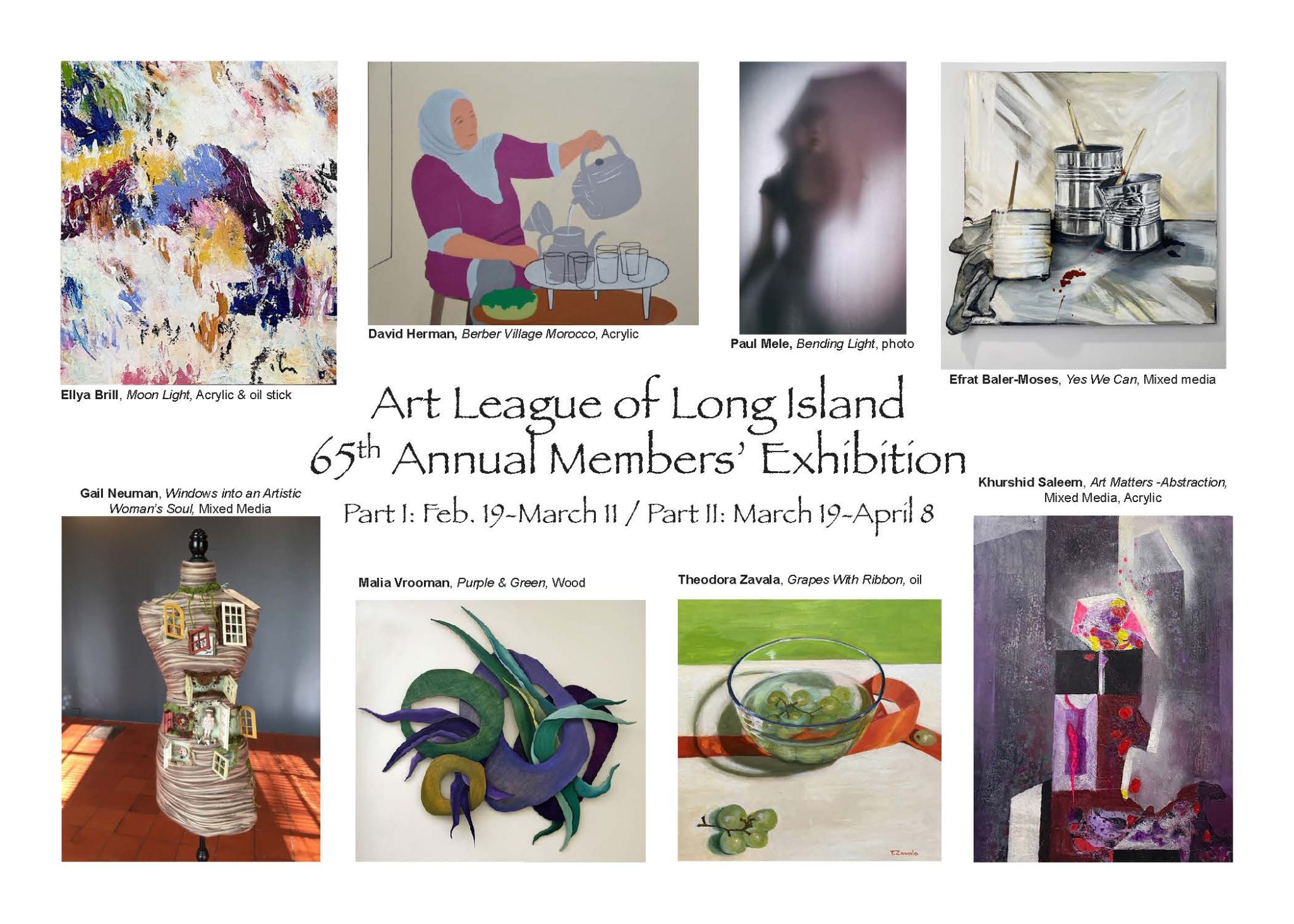 65th Annual Members' Exhibition at the Art League of Long Island Art